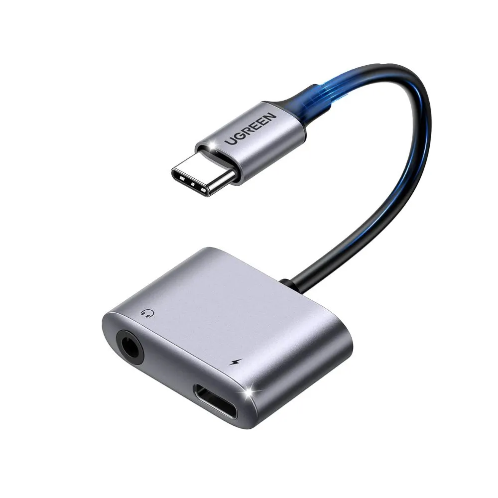 UGREEN 2-in-1 USB C to 3.5mm Headphone & USB-C Charging Port