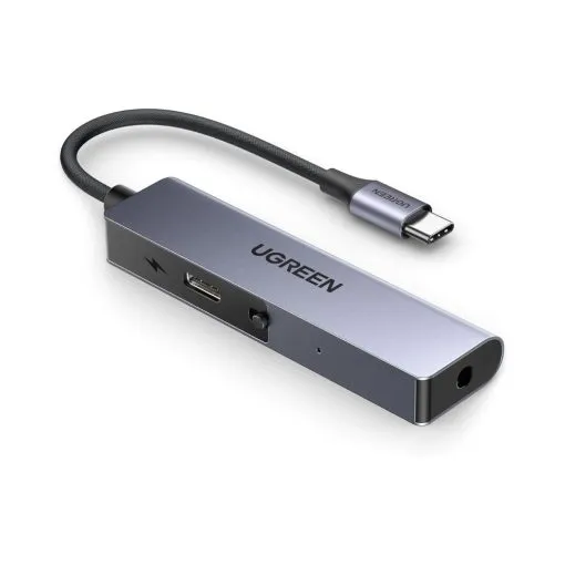 UGREEN USB C to 3.5mm Headphone & USB-C Charging Port Built-In Microphone