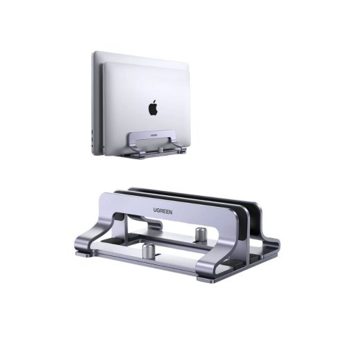Alternative view of UGREEN Vertical Laptop Stand Holder Desk Dual Aluminum Dock Compatible