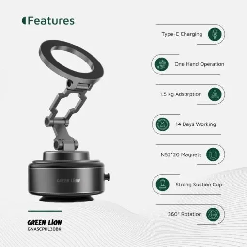 Alternative view of Green Lion GX-30 Auto Suction Phone Holder