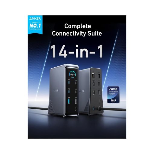 Alternative view of Anker Prime Charging Docking Station (14-in-1, Dual Display, 160W)