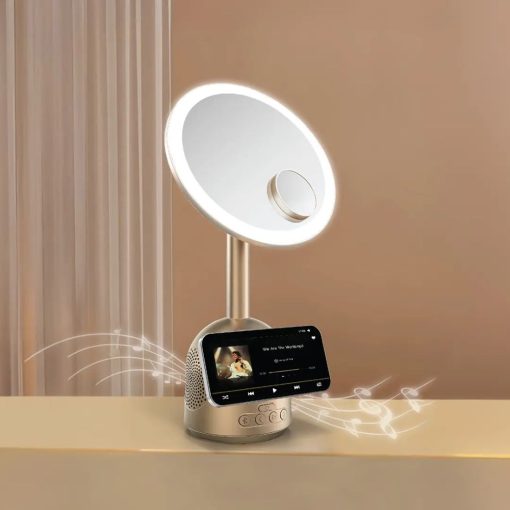 Alternative view of Green Lion Makeup Mirror with Speaker and MagSafe Charger