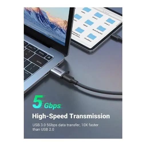 UGREEN USB-C Female to USB-A 3.0 Male Adapter, Support Charging & Data Sync - Image 2