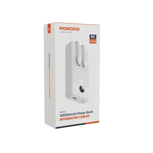Alternative view of Porodo 20000mAh Powerbank Integrated Cable