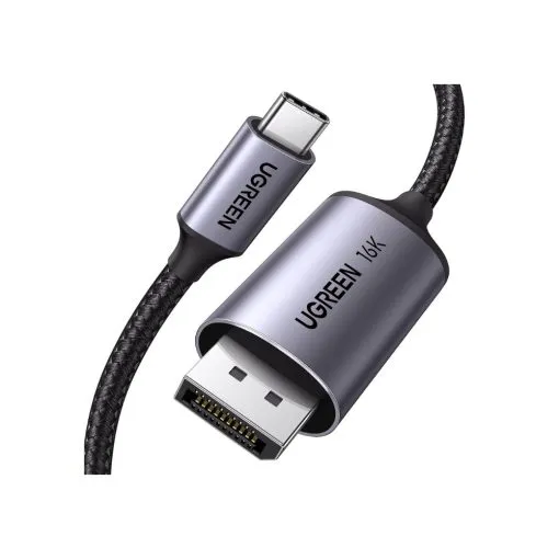 Alternative view of UGREEN USB-C Male to Display Port Female Braided Cable 2m