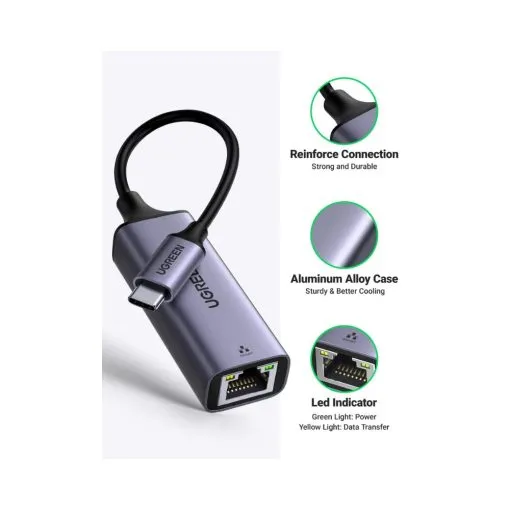 Alternative view of UGREEN USB C to Ethernet Adapter