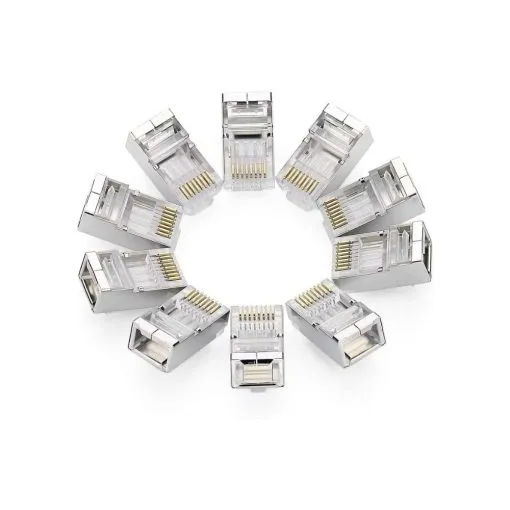 Alternative view of UGreen 20333 RJ45 Cat6 Shield Connector Plug 10-Piece Set