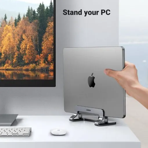 Alternative view of UGREEN Adjustable Vertical Laptop Stand