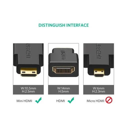 Alternative view of UGREEN Mini HDMI Male Type C To HDMI Female Adapter