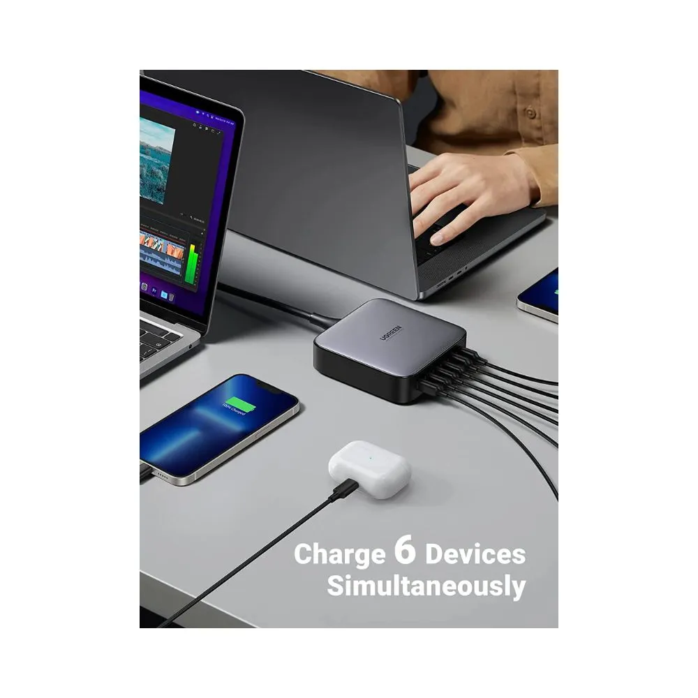 UGREEN Nexode 200W USB C GaN Charger-6 Ports Desktop Charger - Image 3