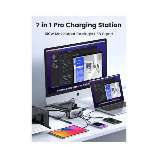 UGREEN DigiNest Pro 100 W USB C Power Strip GaN USB C Charger - Image 3