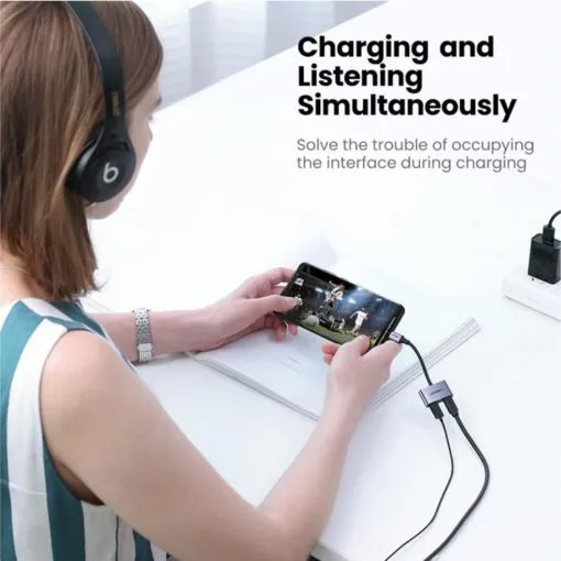UGREEN 2-in-1 Type-C to Type-C Audio + PD USB-C Charging Adapter - Image 4