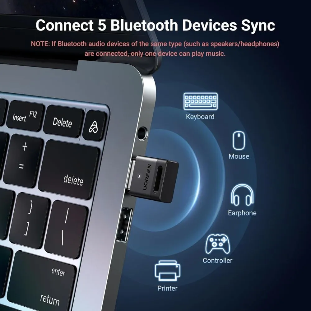 UGREEN USB Bluetooth Adapter for PC 5.3 - Image 5