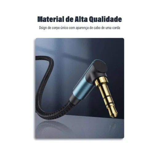 UGREEN HIFI AUX Cable 3.5mm Male to Male Braided Cable, Gold Plated - Image 4