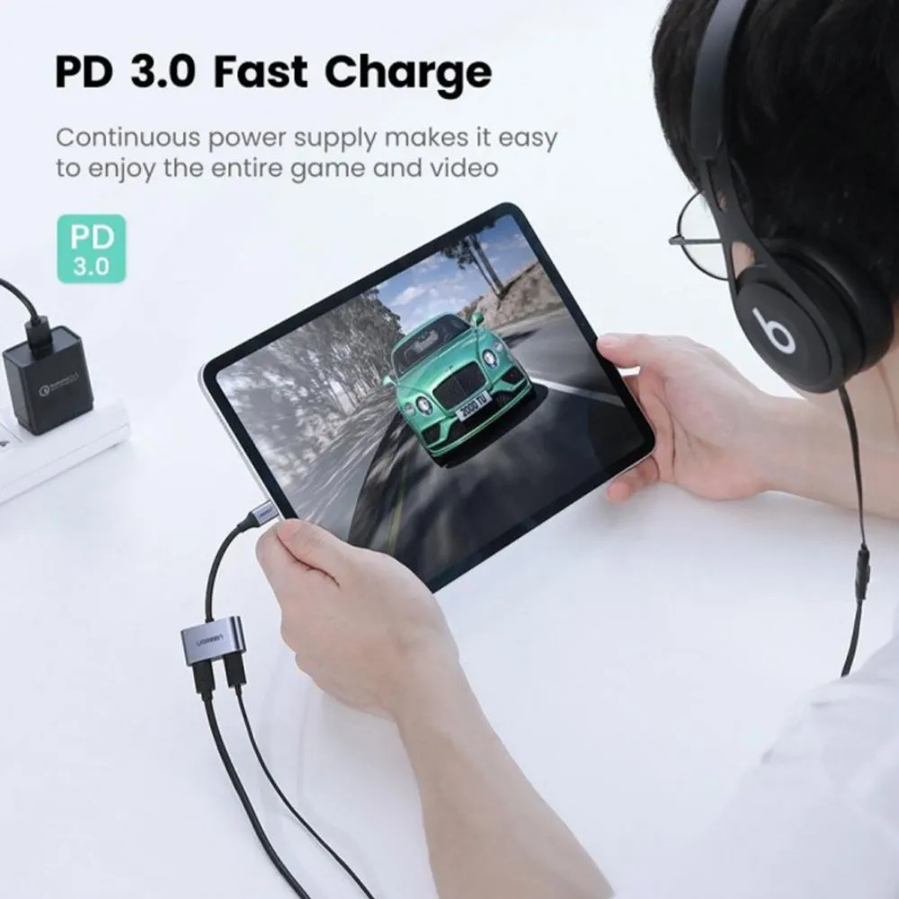 UGREEN 2-in-1 Type-C to Type-C Audio + PD USB-C Charging Adapter - Image 5