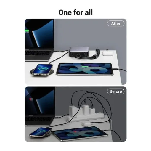 UGREEN Nexode 200W USB C GaN Charger-6 Ports Desktop Charger - Image 5
