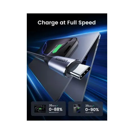 UGREEN 240W USB-C to USB-C Gen 2 10Gbps Charging Cable (3.2ft) - Image 5