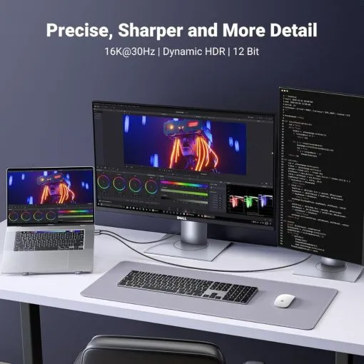 UGREEN USB-C Male to Display Port Female Braided Cable 2m - Image 5