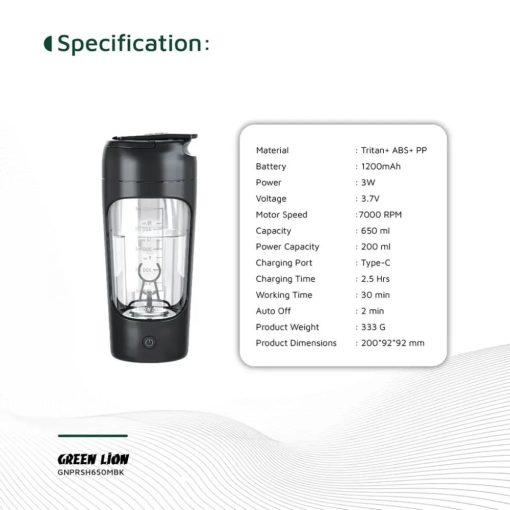Green Lion Protein Mixer 650mL - Image 5