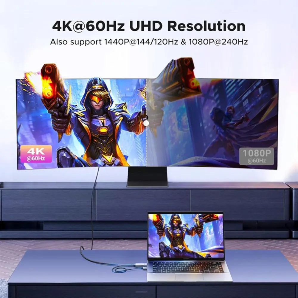 UGREEN HDMI to DisplayPort Cable, 4K@60Hz,1080P@240Hz/120Hz, Fast & Stable Transmission - Image 5