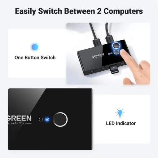 UGREEN 4 Port 5Gbps High-Speed Switch Selector USB 3.0 - Image 5