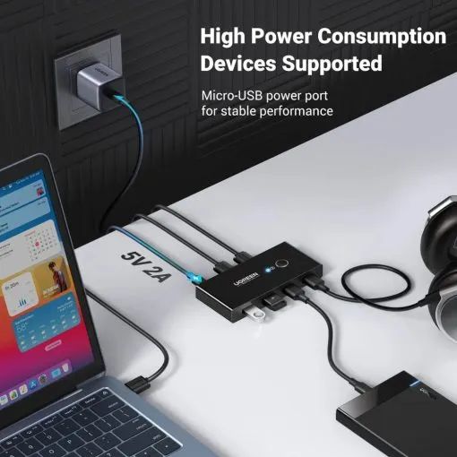 UGREEN 4 Port 5Gbps High-Speed Switch Selector USB 3.0 - Image 6