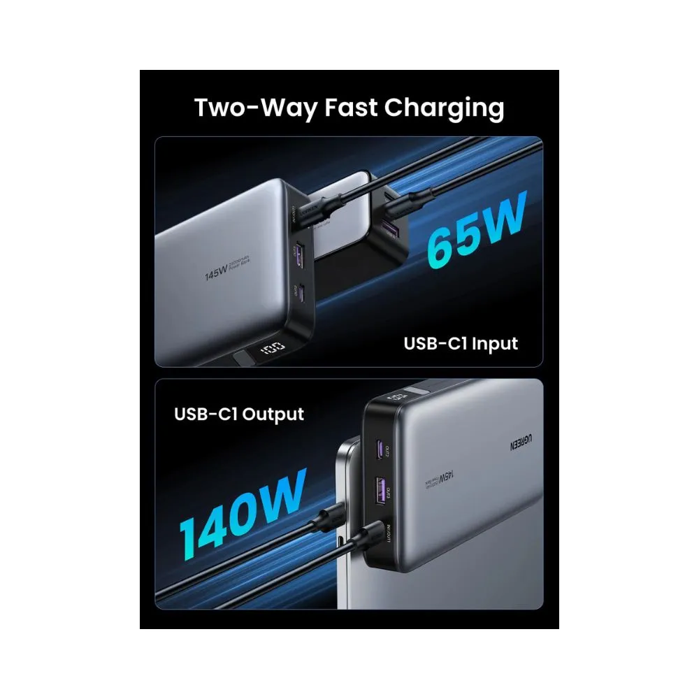 UGREEN 145W 25000mAh for Laptop-3 Ports Power Bank - Image 7