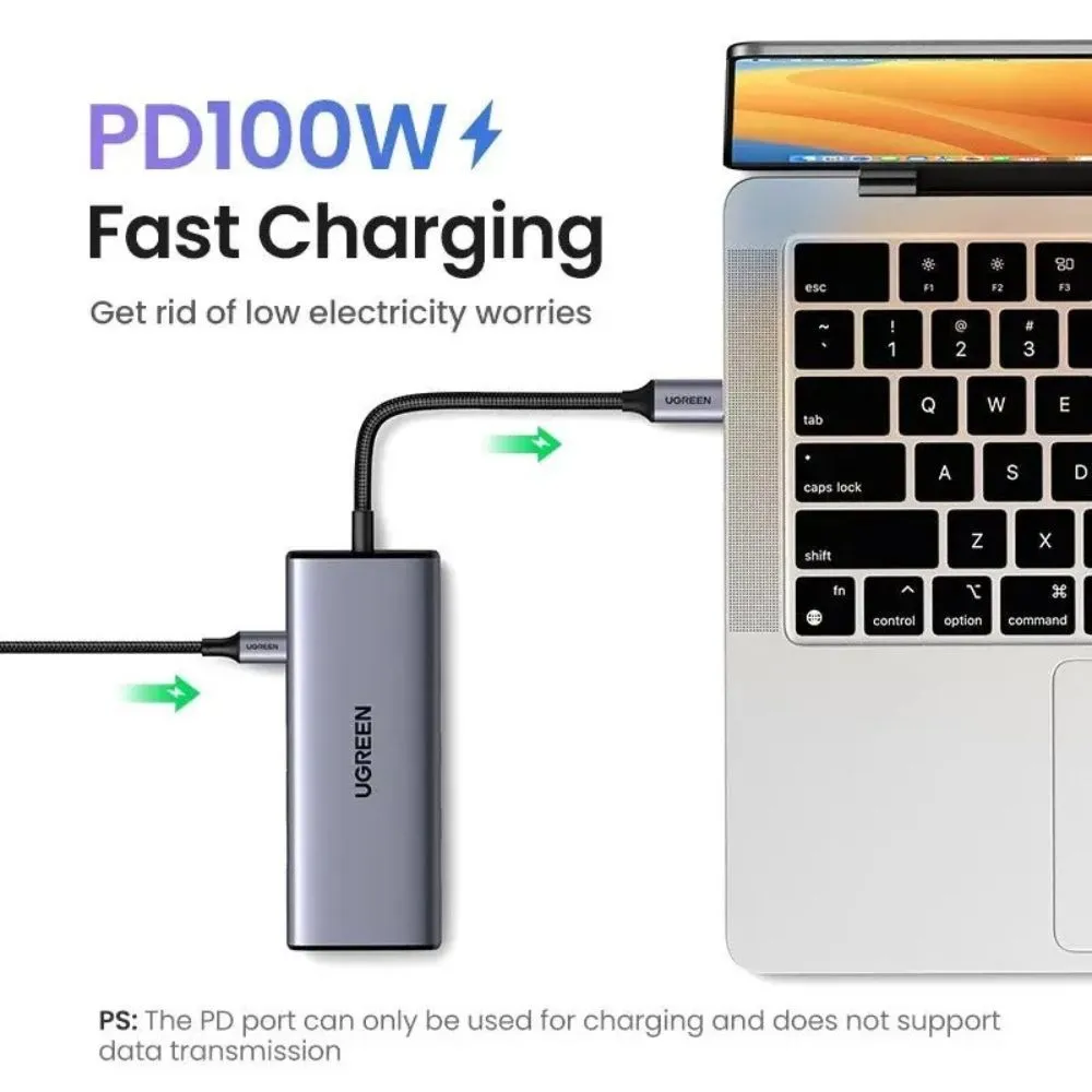 UGREEN Dual Display 7-in-1 USB-C HUB Docking Station 4x USB + 2x HDMI + PD Port - Image 7