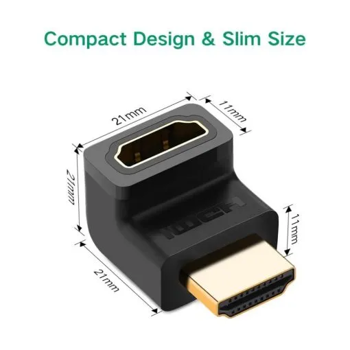 UGREEN 20110 HDMI Female to Female Adapter 90 Degree Up - Image 7