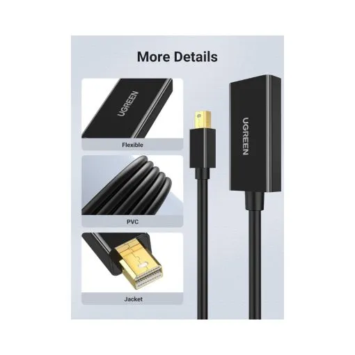 UGREEN Thunderbolt 2.0 4K Mini Displayport Male to HDMI Female Converter - Image 7