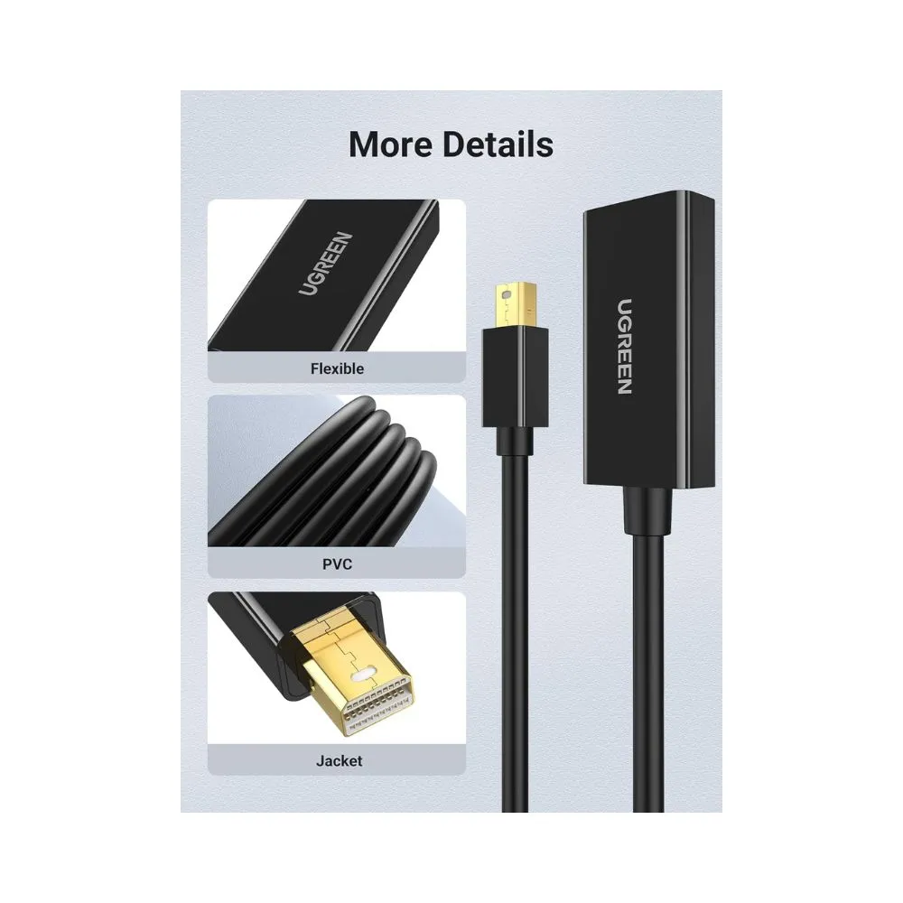 UGREEN Thunderbolt 2.0 4K Mini Displayport Male to HDMI Female Converter - Image 7