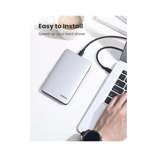 UGREEN USB C Hard Drive Enclosure for 2.5" SATA SSD HDD Aluminum USB C to SATA Adapter - Image 8