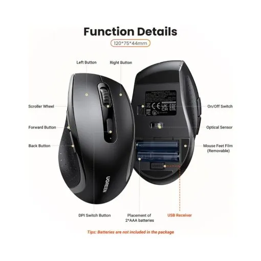 UGREEN Wireless Mouse for Laptop 2.4G - Image 8