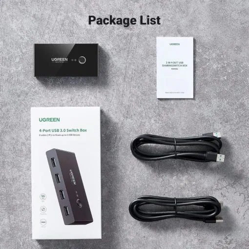 UGREEN 4 Port 5Gbps High-Speed Switch Selector USB 3.0 - Image 9