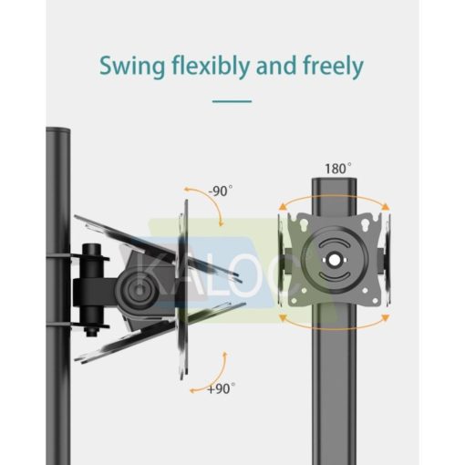 Alternative view of KALOC DZ220T Adjustable Horizontal Dual Monitor Arm