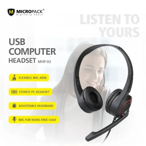 Alternative view of Micropack Wired Headset Stereo Sound MHP-02