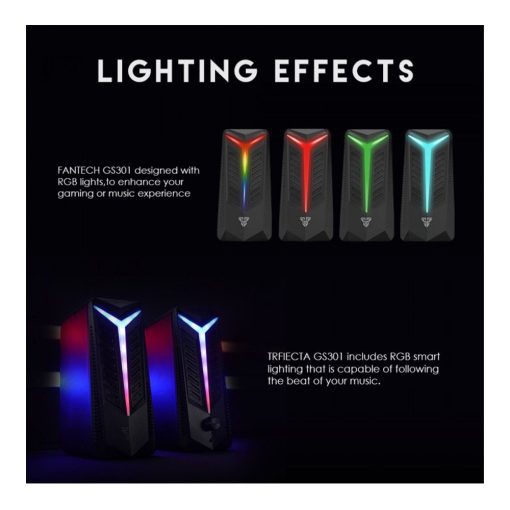 Fantech GS301 TRIFECTA Bluetooth & Wired RGB Gaming & Music Speaker - Image 3