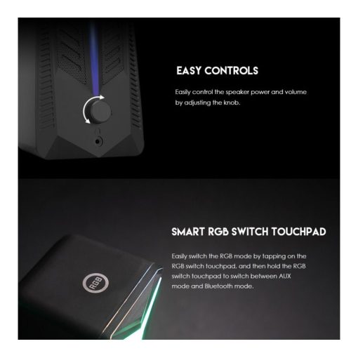 Fantech GS301 TRIFECTA Bluetooth & Wired RGB Gaming & Music Speaker - Image 4