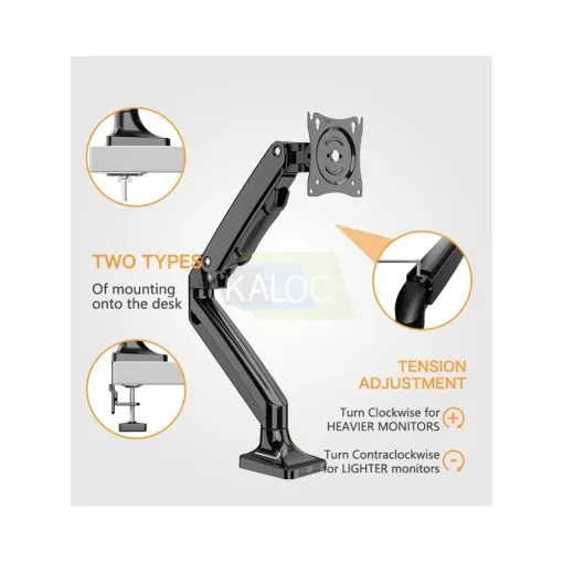 KALOC DS110B Adjustable Single Monitor Arm - Image 7