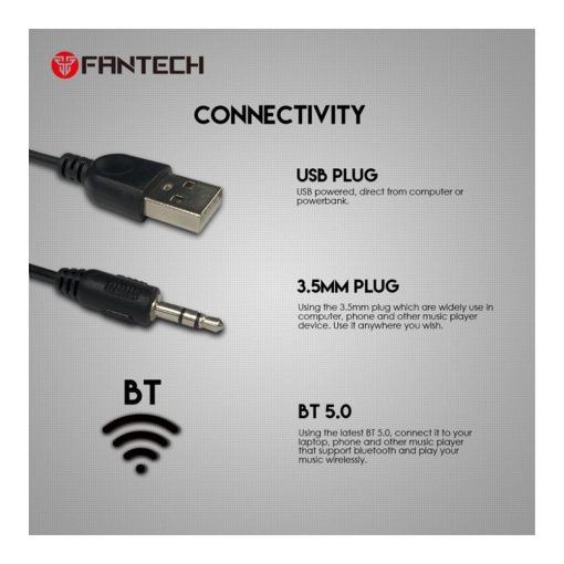 Fantech GS301 TRIFECTA Bluetooth & Wired RGB Gaming & Music Speaker - Image 7