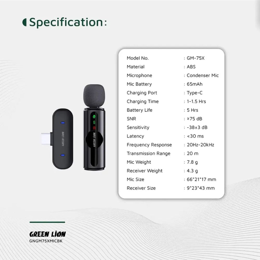 Green Lion GM-75X Microphone 3 In 1 - Image 2