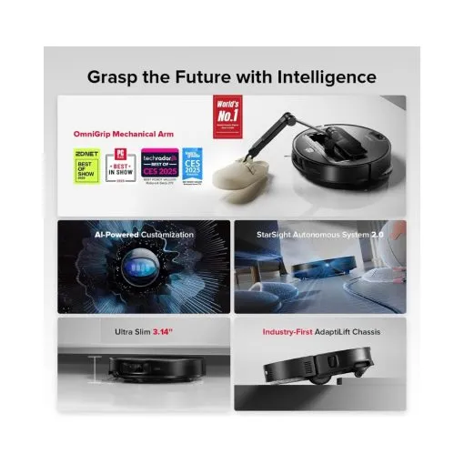 Alternative view of Roborock Saros Z70 Robot Vacuum and Mop
