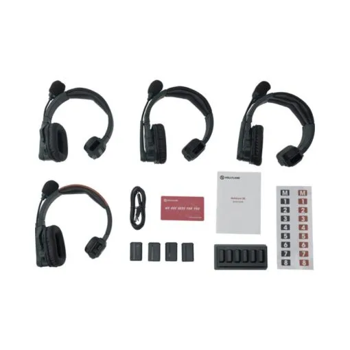 Hollyland Solidcom SE Global 4S 4-Person Full-Duplex Single-Ear Noise-Canceling Headset Intercom System (2.4 GHz)