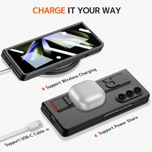 Carbon Fiber Strap Cover for Galaxy Z Fold 7 Case - Image 6