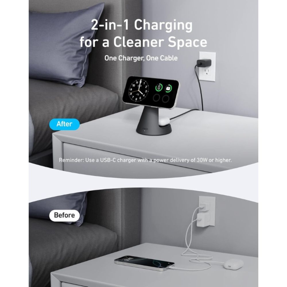 Anker MagSafe MagGo Wireless Charger 2 in 1 Dock Stand - Image 5