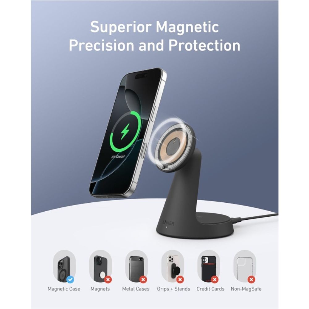 Anker MagSafe MagGo Wireless Charger 2 in 1 Dock Stand - Image 3