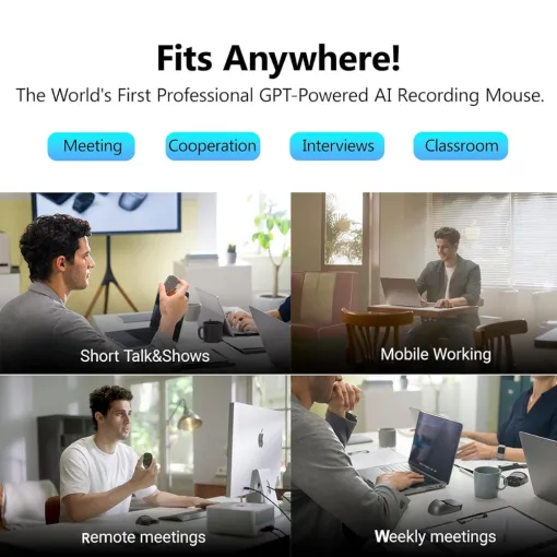Alternative view of Cheerdots2 AI Wireless Mouse – ChatGPT Bluetooth Mouse 2025