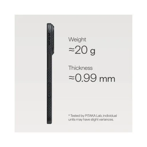 Pitaka iPhone 17 Pro Max Ultra-Slim 600D Black/Grey Twill - Image 4