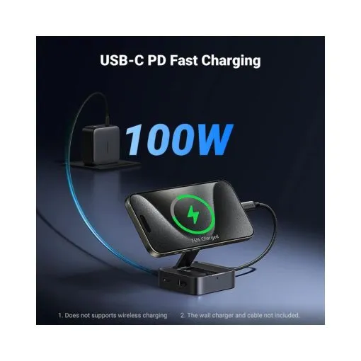 UGREEN 4-in-1 Magnetic USB-C Hub 4K@60Hz 100W PD - Image 3