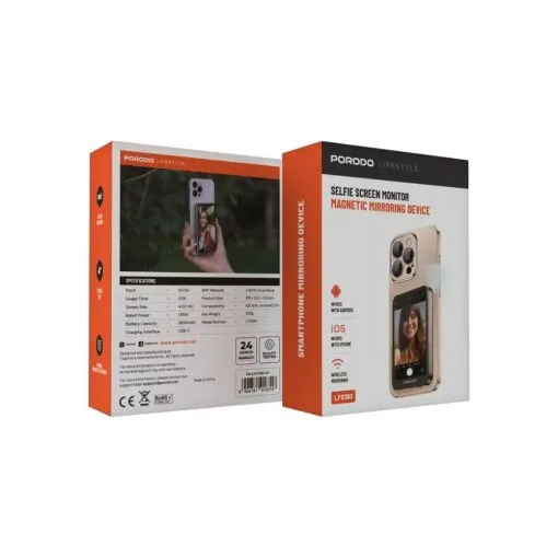 Porodo Selfie Screen Monitor Magnetic Mirroring Device - Image 8